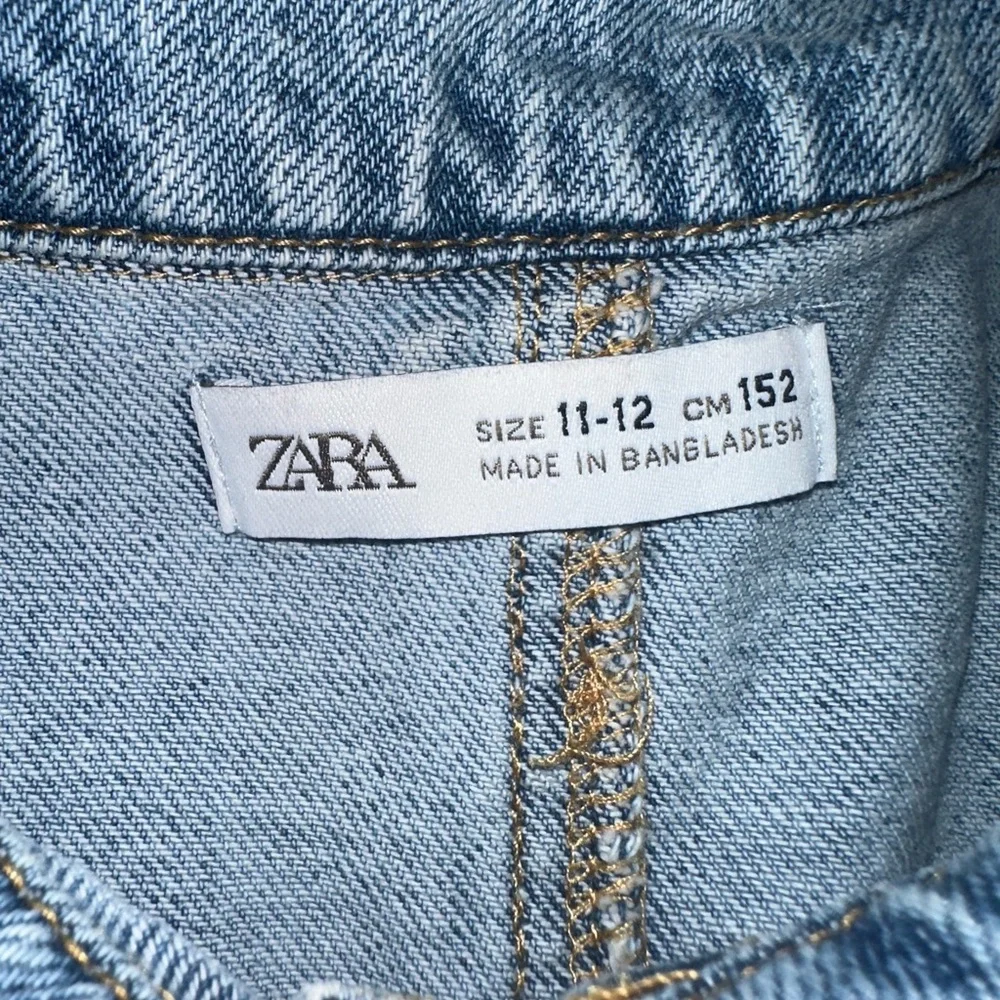 Zara Blue Denim Kids Dress Size 11-12 - Picture 4 of 6